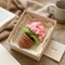 Wrapables Crochet Artificial Flowers, Knitted Potted Plants For Home and Office Decoration, Forget Me Not Pink